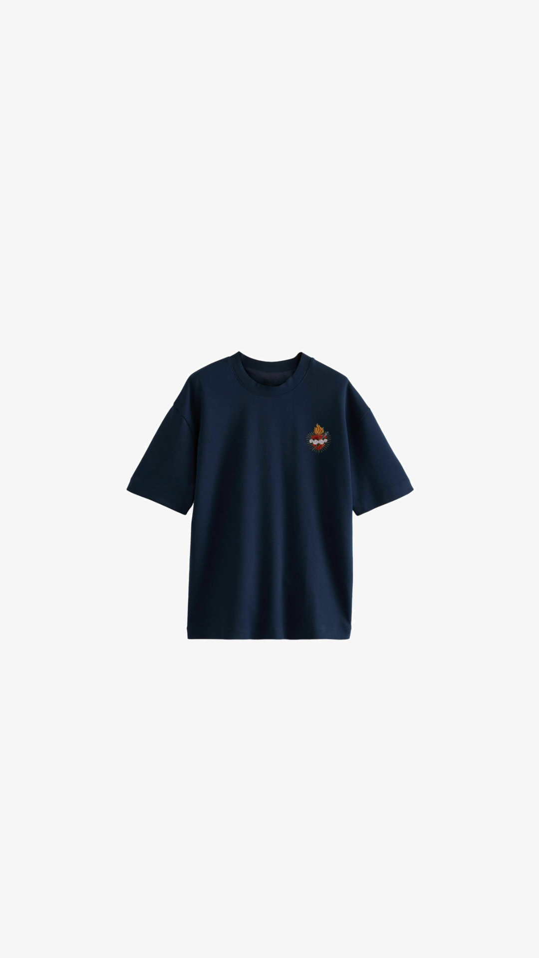 T-shirt oversize coeur immaculé